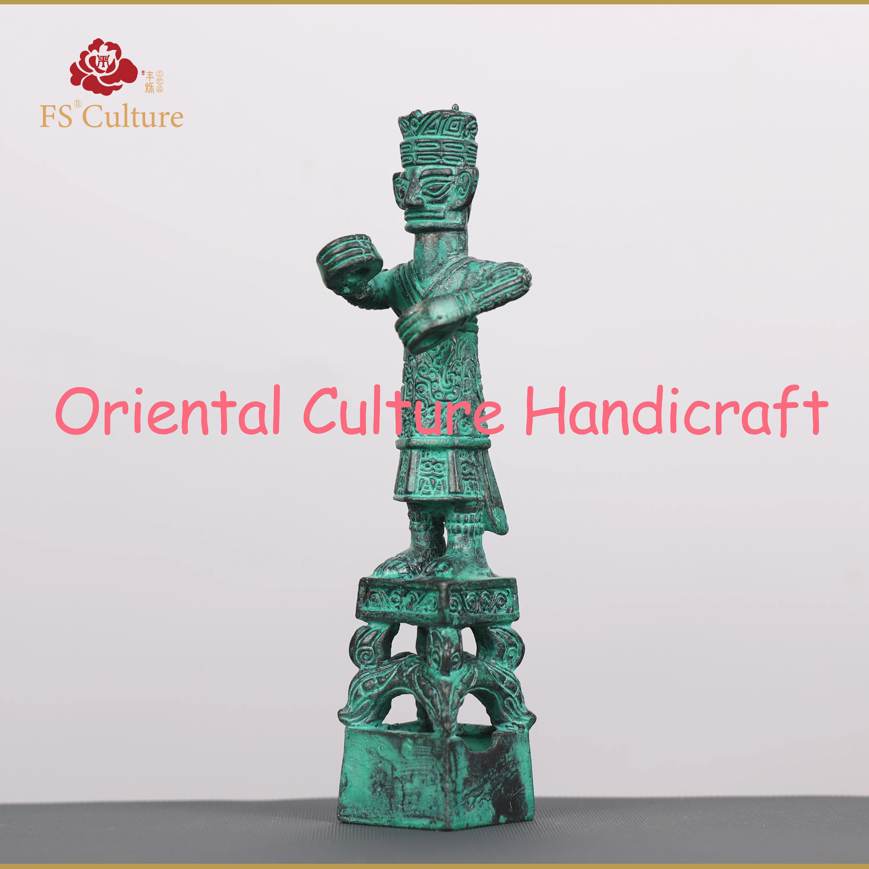 Sanxingdui Ruins Figure Modeling Bronzes, Handicrafts, Home Or Office Decorations, Collectibles, High-End Cultural Gifts