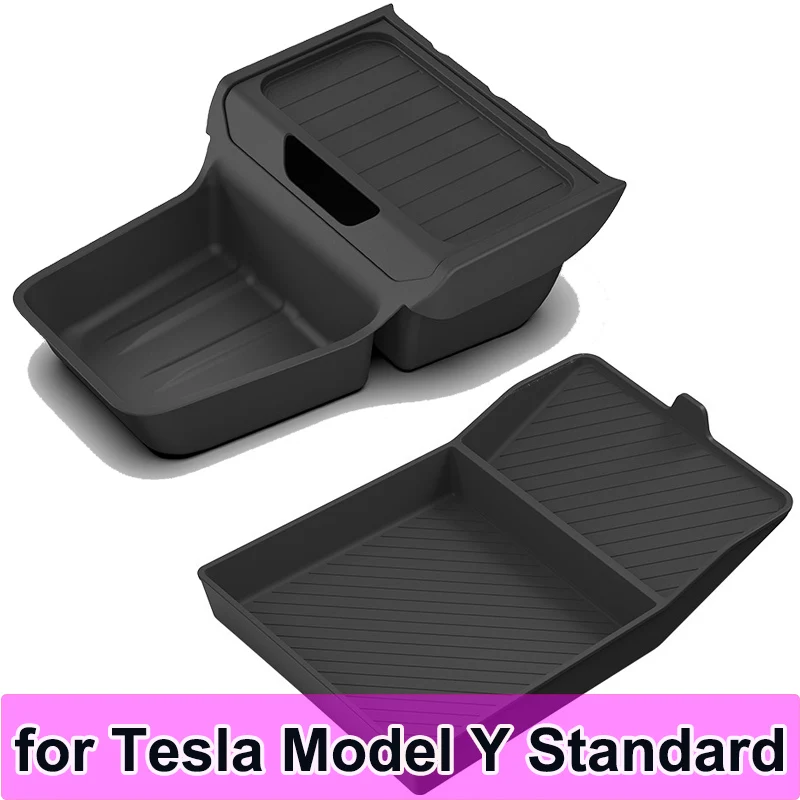 

Органайзер для центральной консоли Tesla Model Y Standard 2026: ящик для хранения, подлокотник, защитный коврик