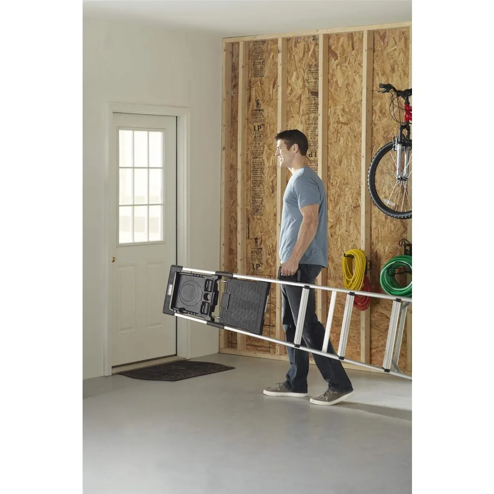 6-foot  Aluminum Folding Step Ladder,Lightweight ,300 lb. Capacity,Large Platform Step with Slip-Resistant Tread