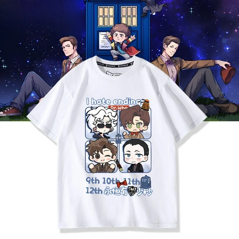 

Doctor Who Official Merchandise ort Sve T-irt ex Summer Cotton Printed Top for Men And Women Youth Faion