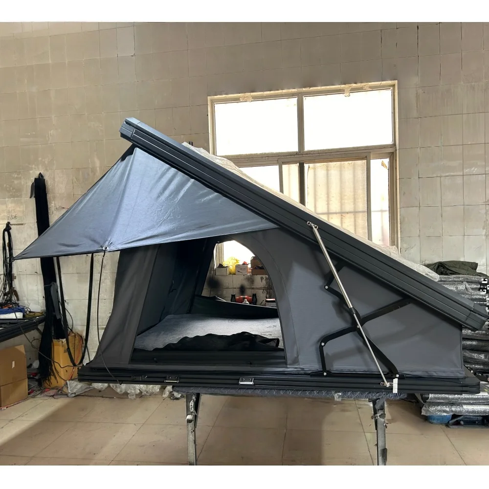 BIENTE BNT5704 X Hinge 2-3 Person Aluminum Clamshell Hardshell Roof Top Tent Quick Automatic Opening 3000mm