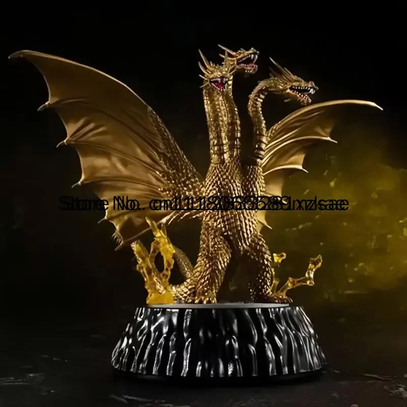 High Quality Bandai King Ghidorah 1991 Super Movable Action Figure Collectible Model Desktop Decoration For Adult Hobbyist