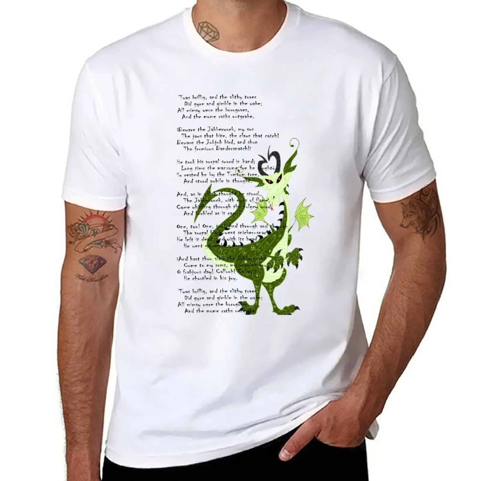 

Jabberwocky poem T-Shirt summer top tops Men's t-shirt