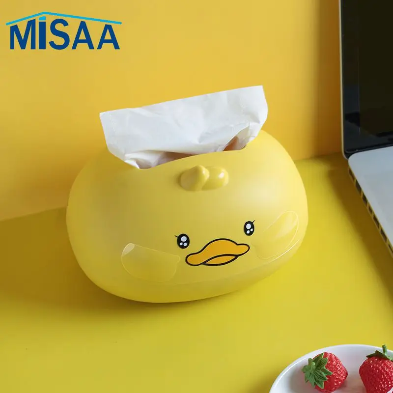 Cartoon Cute Duckling Modeling Tissue Box Cartoon Cute Duckling Modeling Tissue Box Living Room Office Tabletop Tissue Box