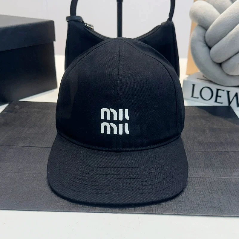

New Hat Unisex Autumn Winter Simple Embroidered Letter Large Brim Baseball Cap Sport Versatile Peaked Cap Brand Direct Sales