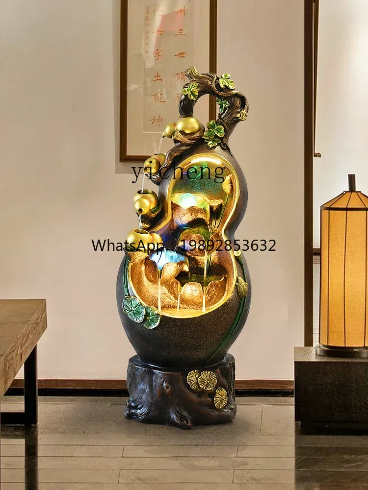 U9 gourd flowing water ornament circulating water living room home decoration office feng shui wheel
