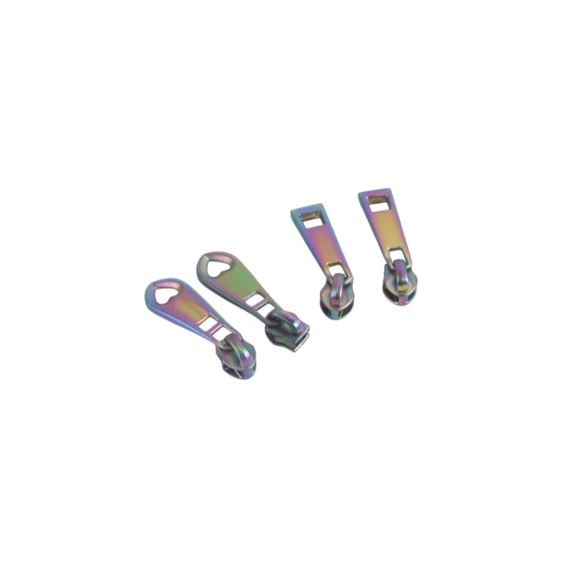 4pcs Matte Rainbow Zipper Pull Bag Hardware