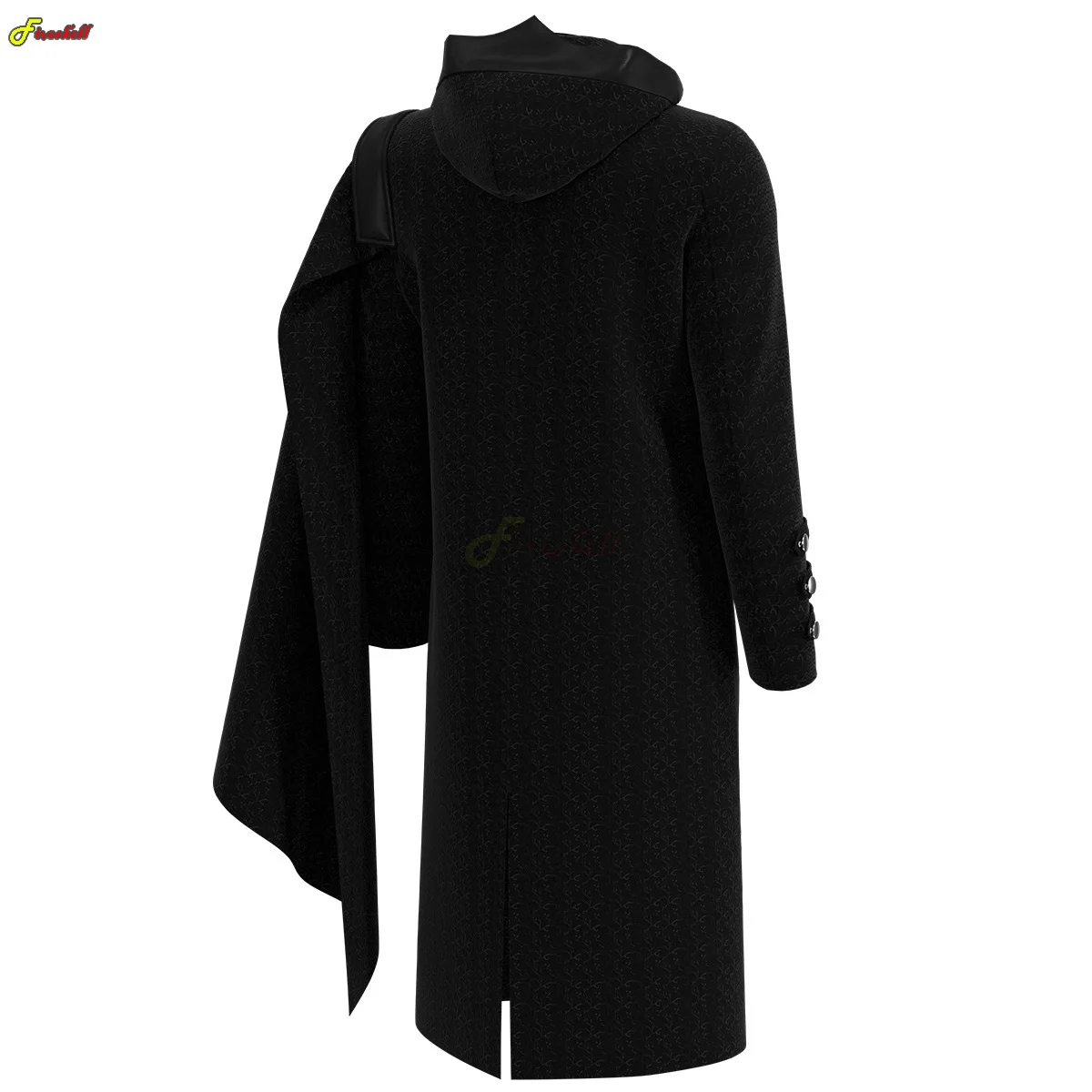 Adult Men Medieval Halloween Cosplay Cloak Costumes Gothic Steampunk Sexy Men Black Jacket Costume Casual Elegant Coat