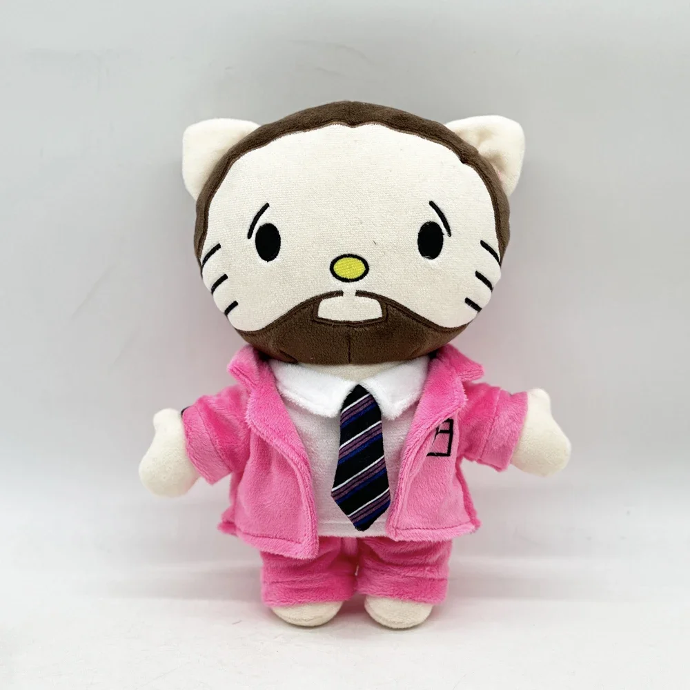 

Новая плюшевая кукла Hello Kitty Mac Miller, розовый костюм, плюшевая игрушка для мальчика, фигурка, мягкие игрушки, милый рождественский подарок для мальчиков и девочек, 24 см