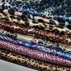 On Sale Soft Leopard Satin Fabric Sewing Craft Material Many Styles