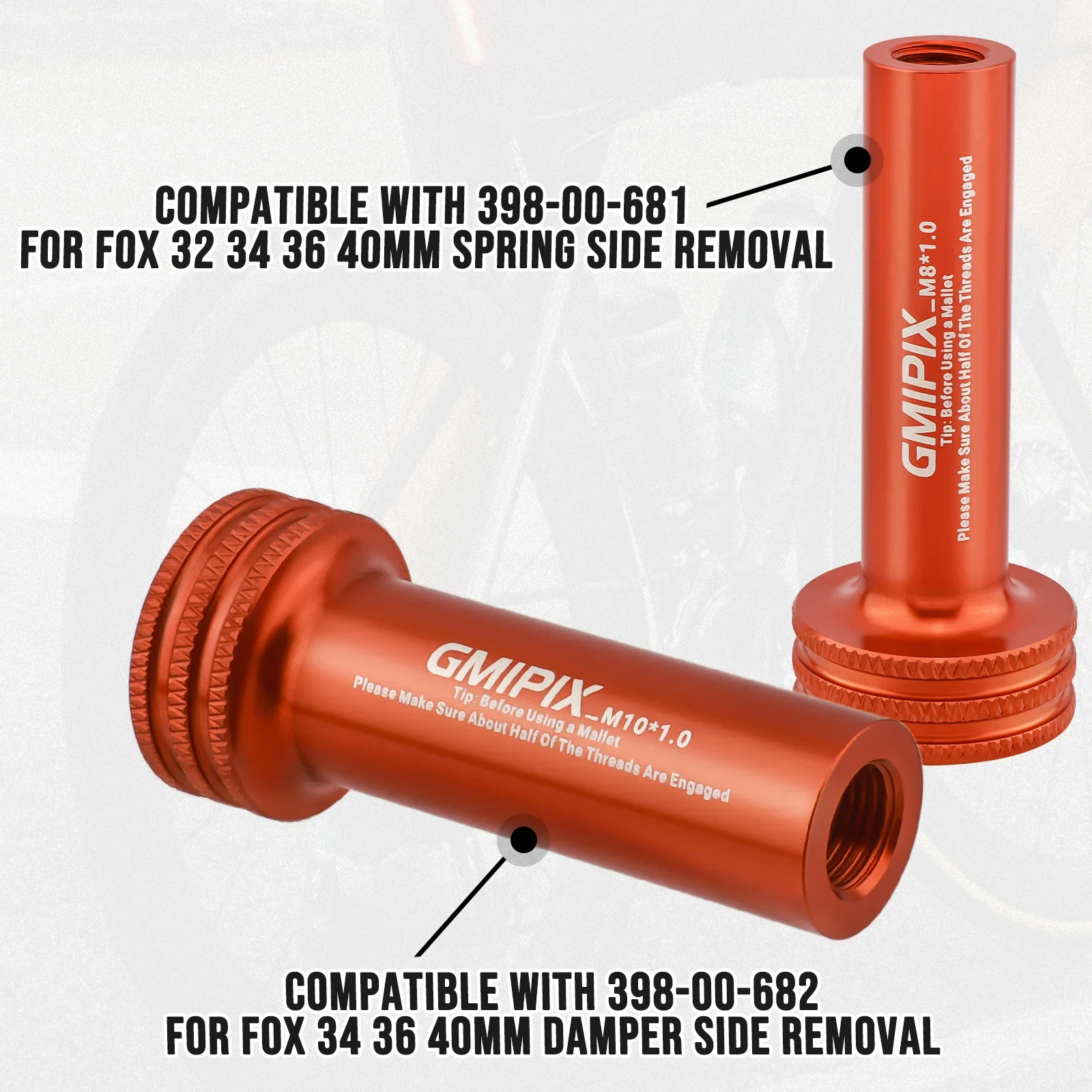 مجموعة أدوات إزالة شوكة الدراجة السفلى الساق من GMIPIX أداة إصلاح إزالة المثبط الربيعي المتوافقة مع Fox 398-00-681 398-00-682