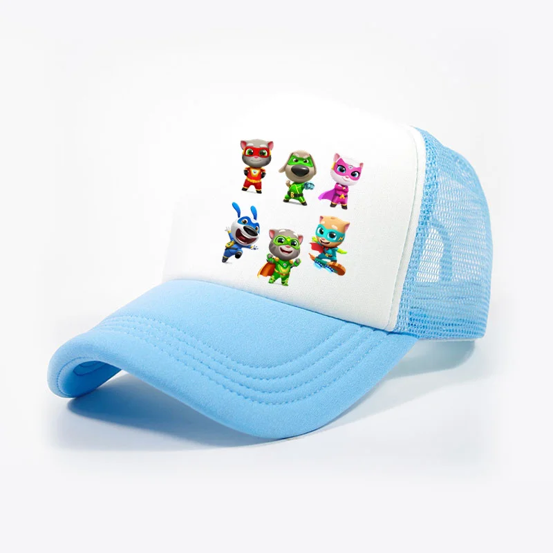 Cute Talking Tom Heroes cappello per bambini Kawaii figure berretti da Baseball ragazzi ragazze cappelli da sole berretto con visiera regolabile regali per bambini Unisex