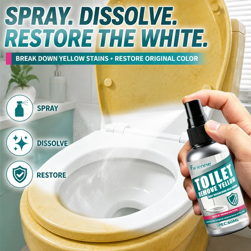 Plastic Yellow Stain Remover Spray Restore Discolored Plastic Rubber Surfaces For Toilet Seat Car Interior Plastic Accessories