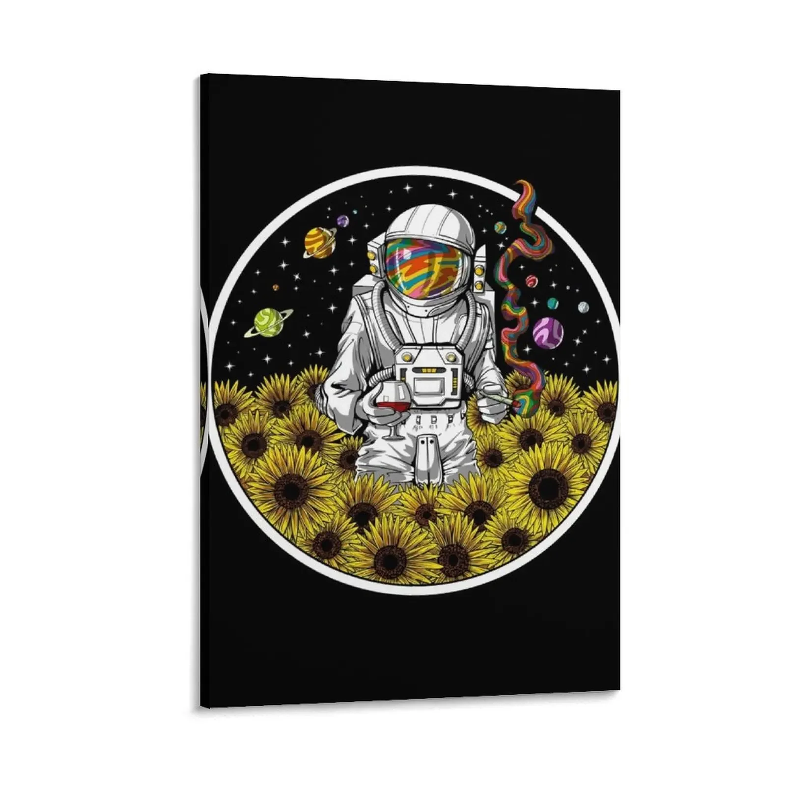 

Psychedelic Astronaut Sunflowers Canvas Painting house decoration luxury home decor decorative pictures for the room