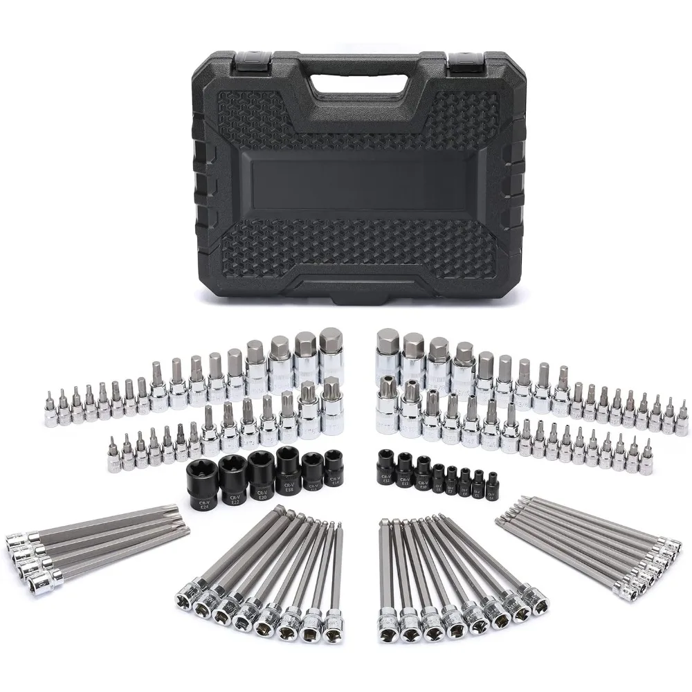 107 Pieces Bit Socket Set, 1/4