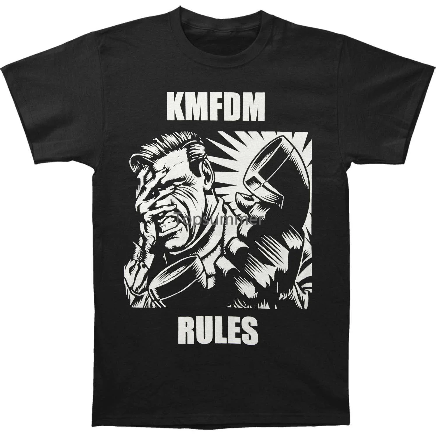 

Kmfdm Men'S Rules T-Shirt Black Cotton Loose Short Sleeve Mens Shirts O-Neck Sunlight Men T Shirt Cute Tatoo Lover T-Shirt