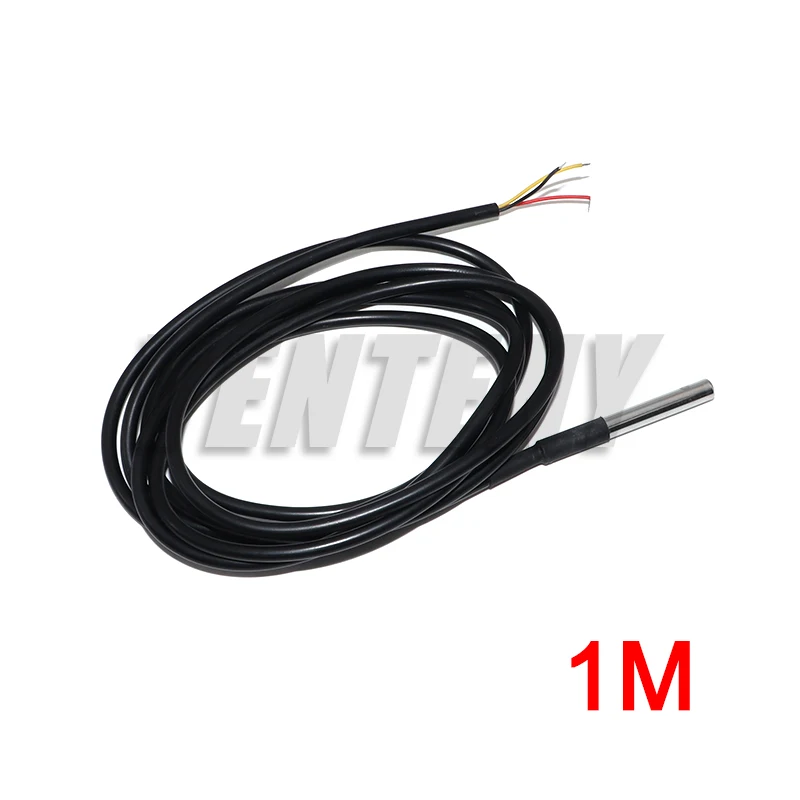 Stainless Steel Waterproof DS18b20 12/3/5M Thread Temperature Probe Temperature Sensor 18B20 Cable For Arduino