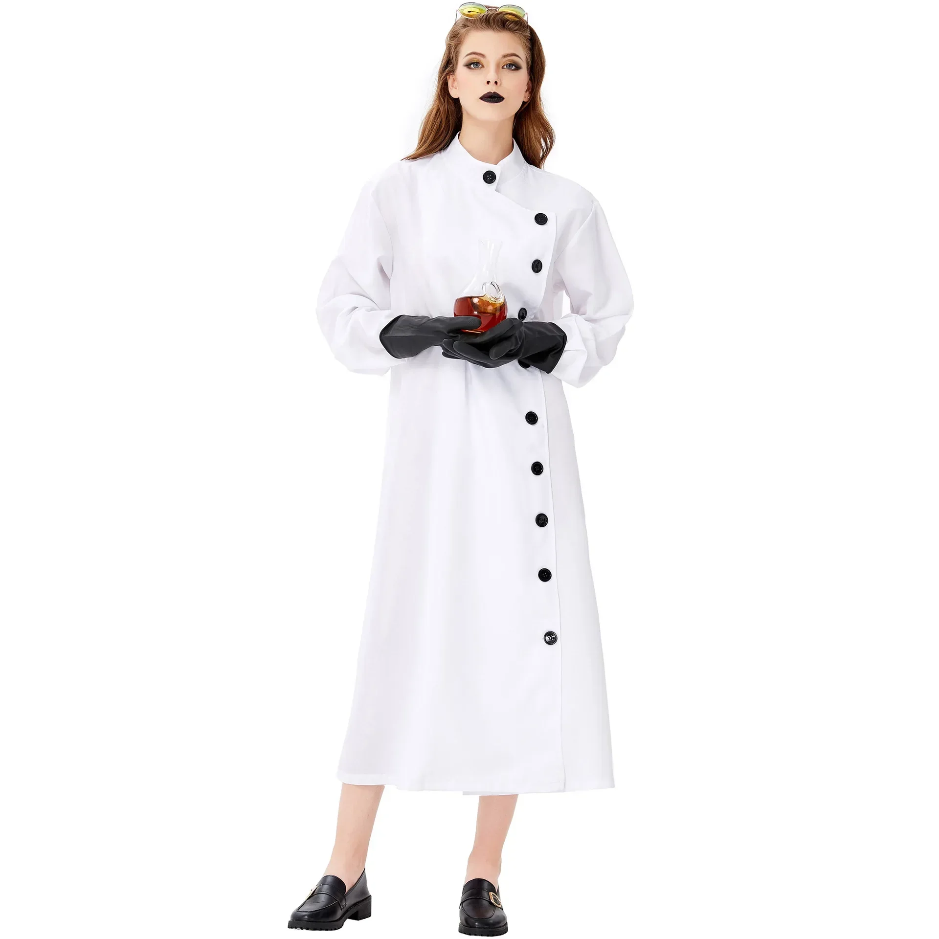 Halloween Adult Cosplay Mad Scientist Costume Lab Coat