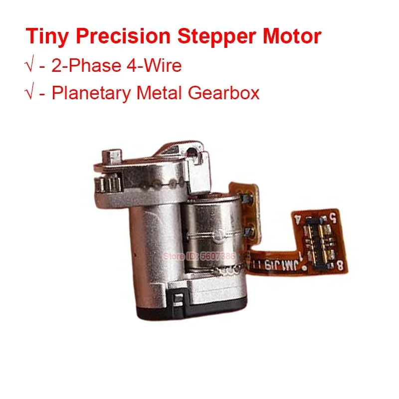 1PC Micro Precision Stepper Motor Planetary Metal Gearbox Gear Stepping Motor 2-Phase 4-Wire 1.6mm Flat Shaft