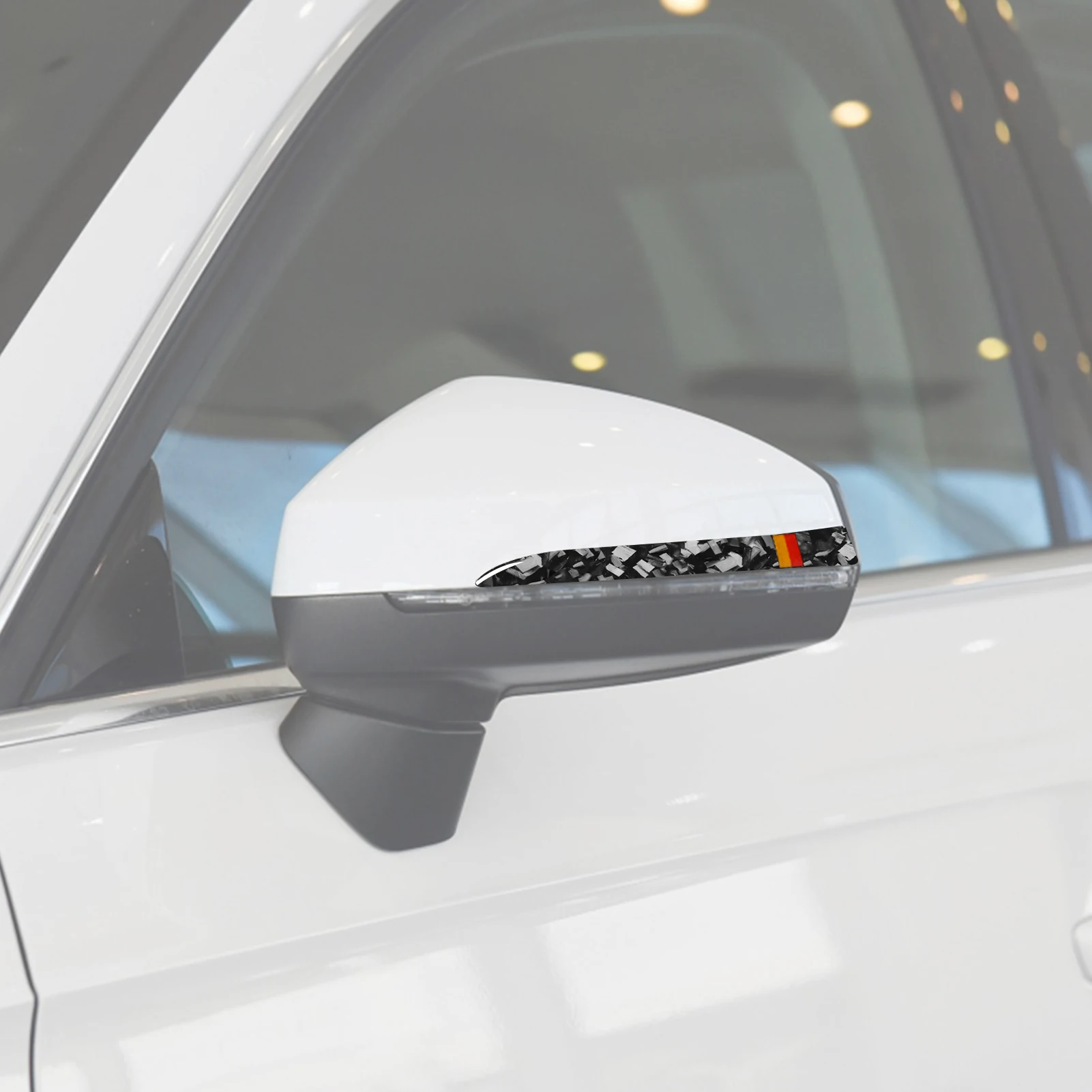 For Audi A6 A6L C7 2012-2018 Carbon Fiber Rearview Mirror Indicator Decor Strip Sticker Car Exterior Modification Accessories