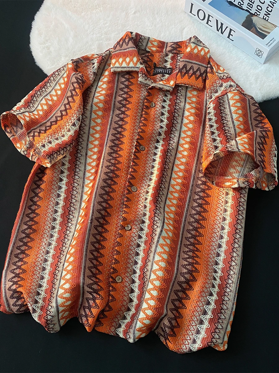 

Мужская летняя дышащая свободная футболка в этническом стиле, тонкая, модная, повседневная, комфортная