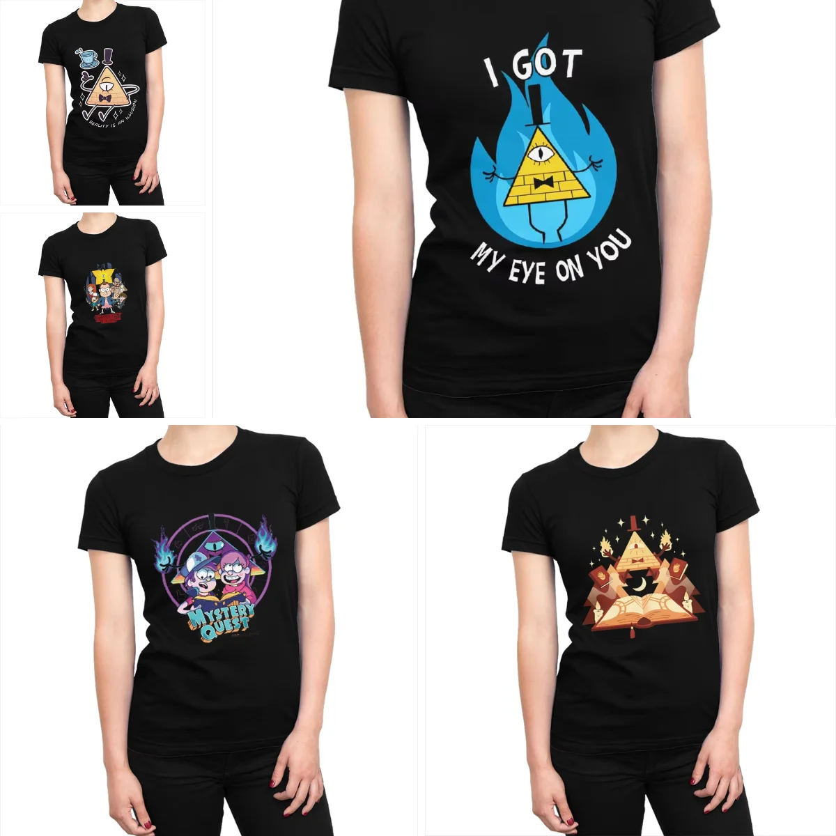 Oversized T-Shirt Gravity Falls Simple T Shirts Bill Cipher Tshirt for Couple Dropshipping Beach Aesthetic Design Top Tees