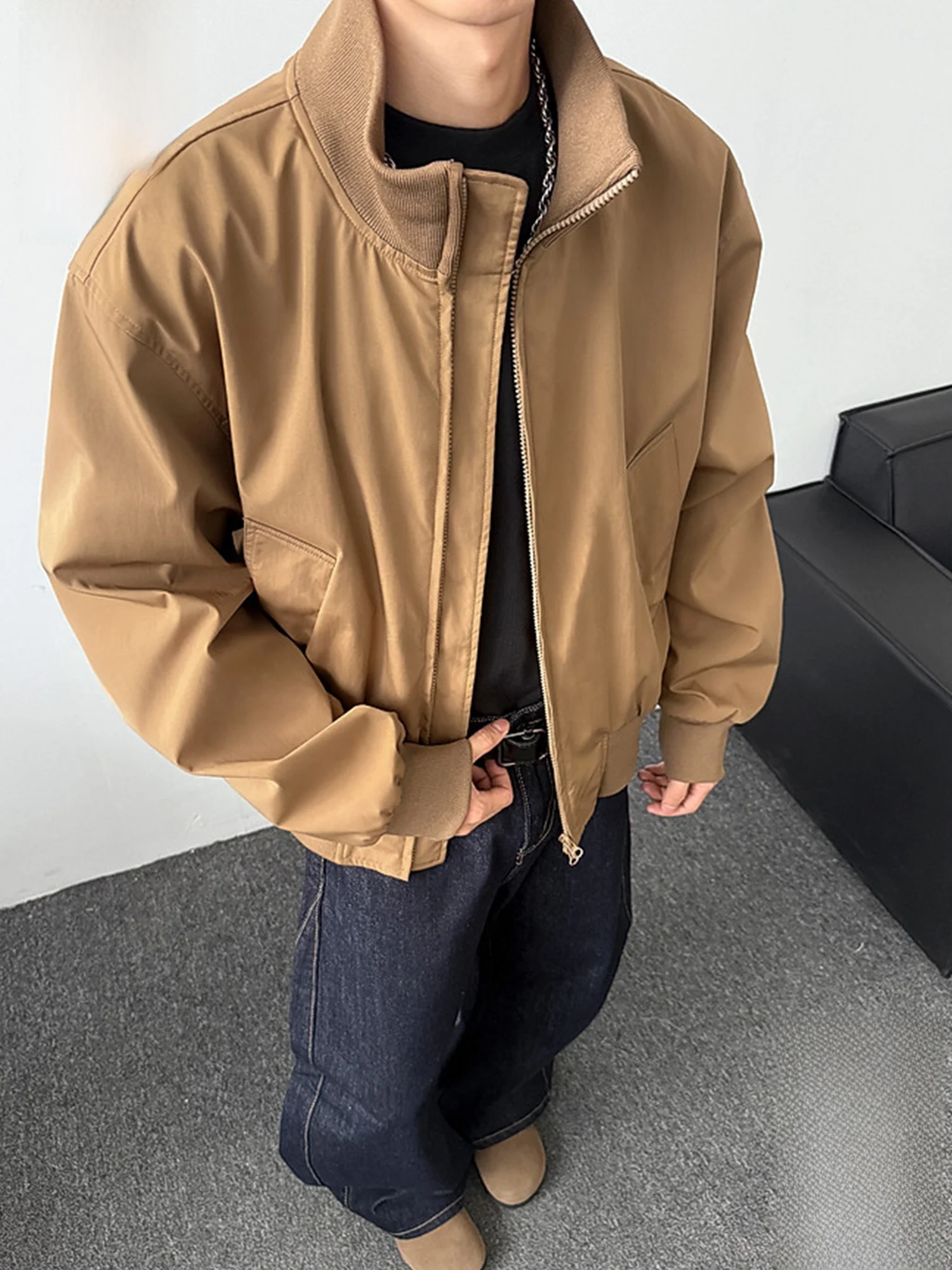 

PaulFrank American Sle Cleanfit Pilot Jaet Men Casual Stand Collar Coat Spring Faion Brand Leisure Outerwear