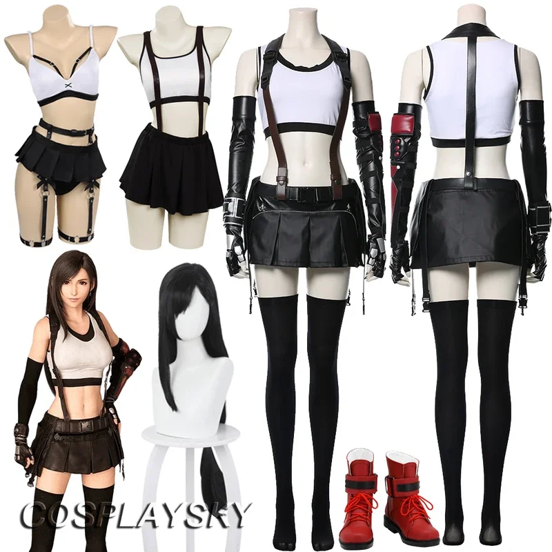 

Косплей-Фэнтезийный парик Tifa Lockhart из аниме «финальная фантазия», костюм VII, Маскировка для взрослых женщин, косплей, где фантастические наряды