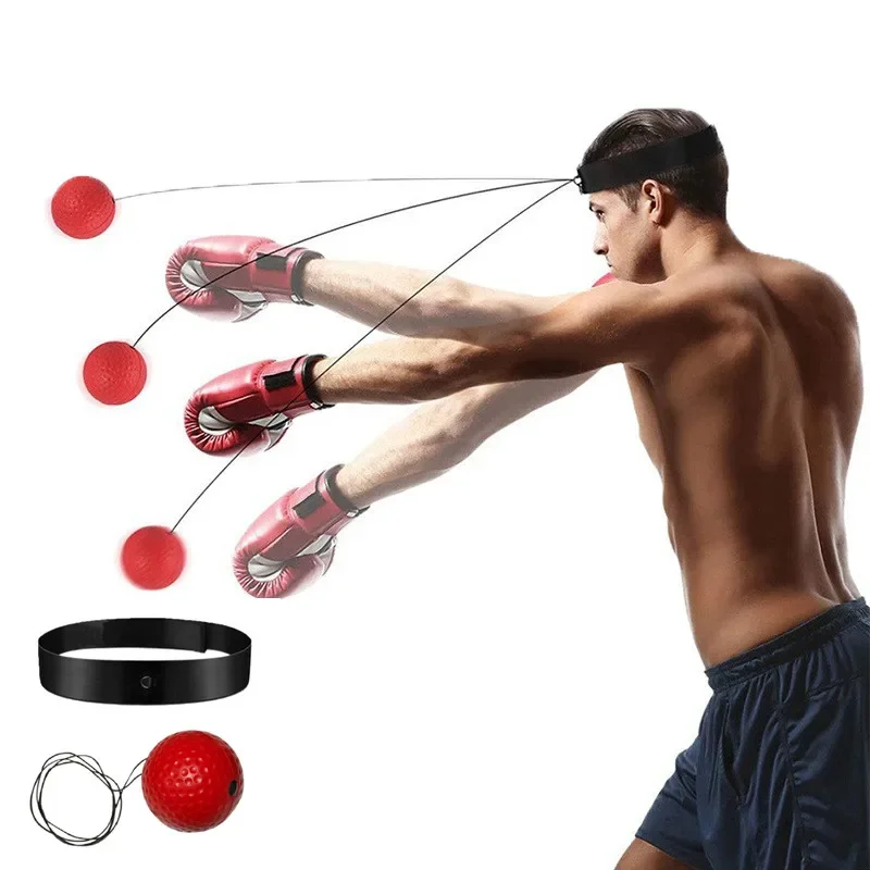 Reflex Ball Boxing Trainning Head-mounted Punching Ball Perfect for Reaction Indoor Fitness Boxing Equipment