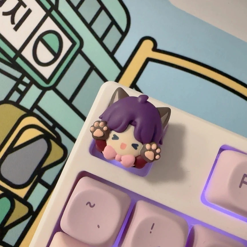 أغطية مفاتيح Love And Deepspace Xavier Zayne Rafael Sylus Caleb لعبة شخصية البضائع لوحة المفاتيح الميكانيكية ملحقات غطاء المفاتيح ESC #5