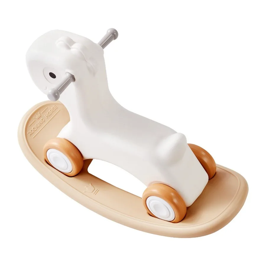 

3 in 1 Rocking Horse for Toddlers 13 Years Baby Rocking Horse with Detachable Balance Board and 4 Smooth Wheels Support up to