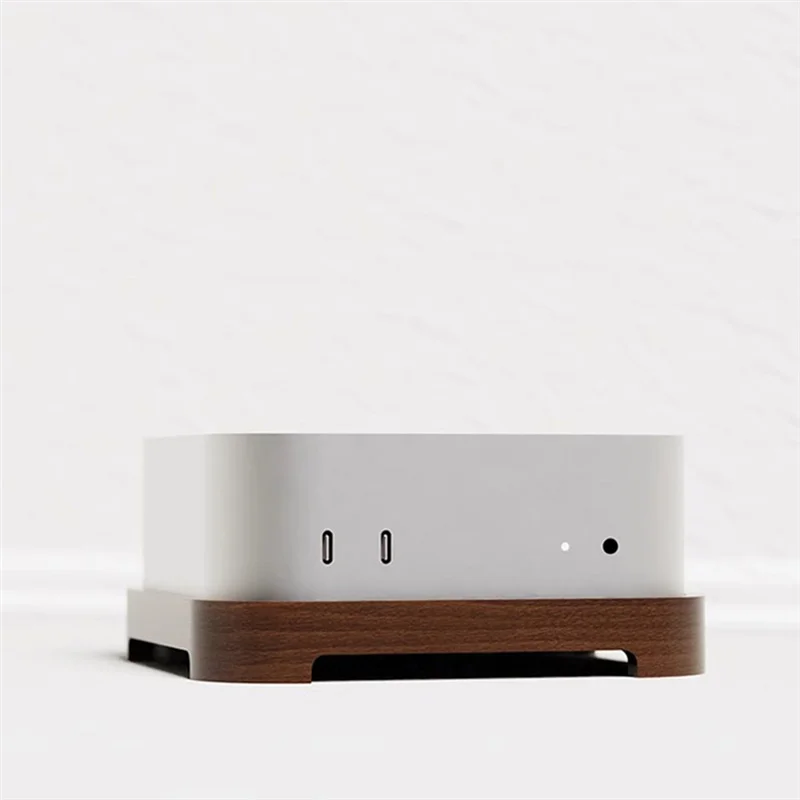 GO-For Mac Mini M4/M4 Pro Stofdockingstation Hostbeugel Houten standaard Verhoogd stofdicht ontwerp PC-accessoires
