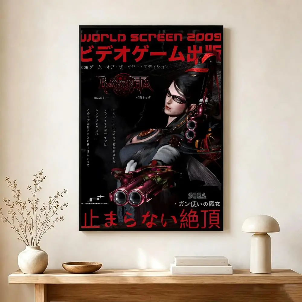 flashy game B-Bayonetta Poster Modern Home Decoration Interior Design & Contemporary Wall Art Collection