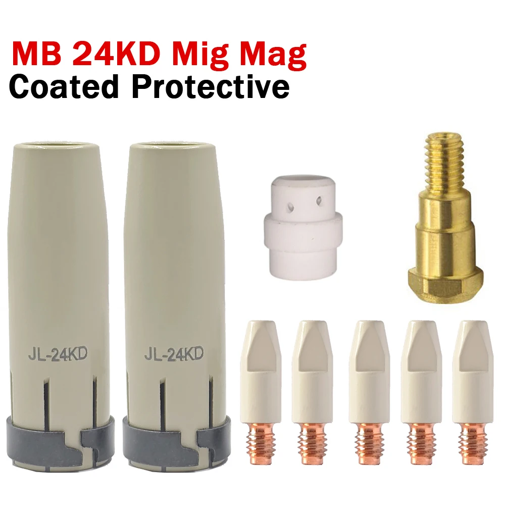 MB-24KD Neue Beschichtungsschutzdüse 0,8/1,0/1,2 mm Kontaktspitzen Gasdüsenhalter von 24KD MIG MAG Schweißbrenner – Detail 1