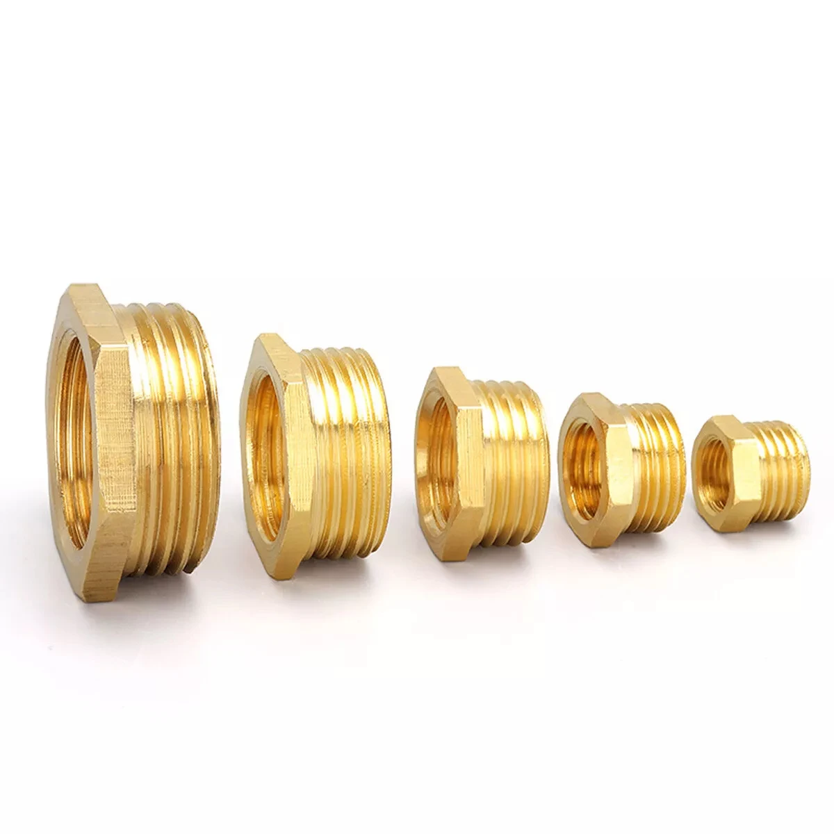 BSP Male to Female Brass Adapter Bushing (1/8”-1”) | 1~10pcs for Fuel, Water, Gas & Oil Systems