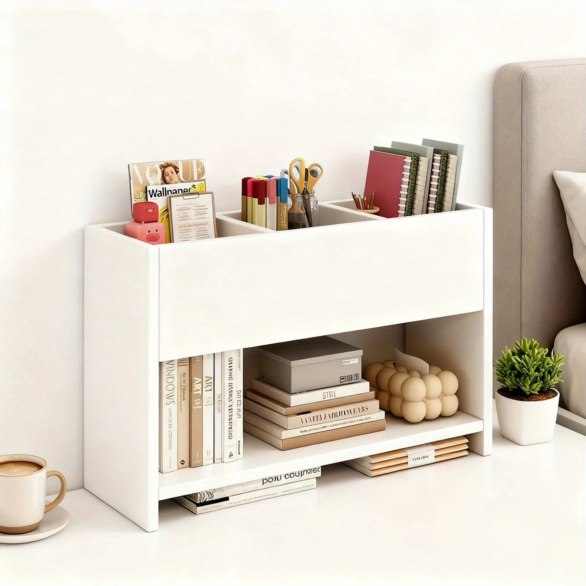 Ideal Stationery & Office Supply - Double-layer Desktop Storage Organizer with 3