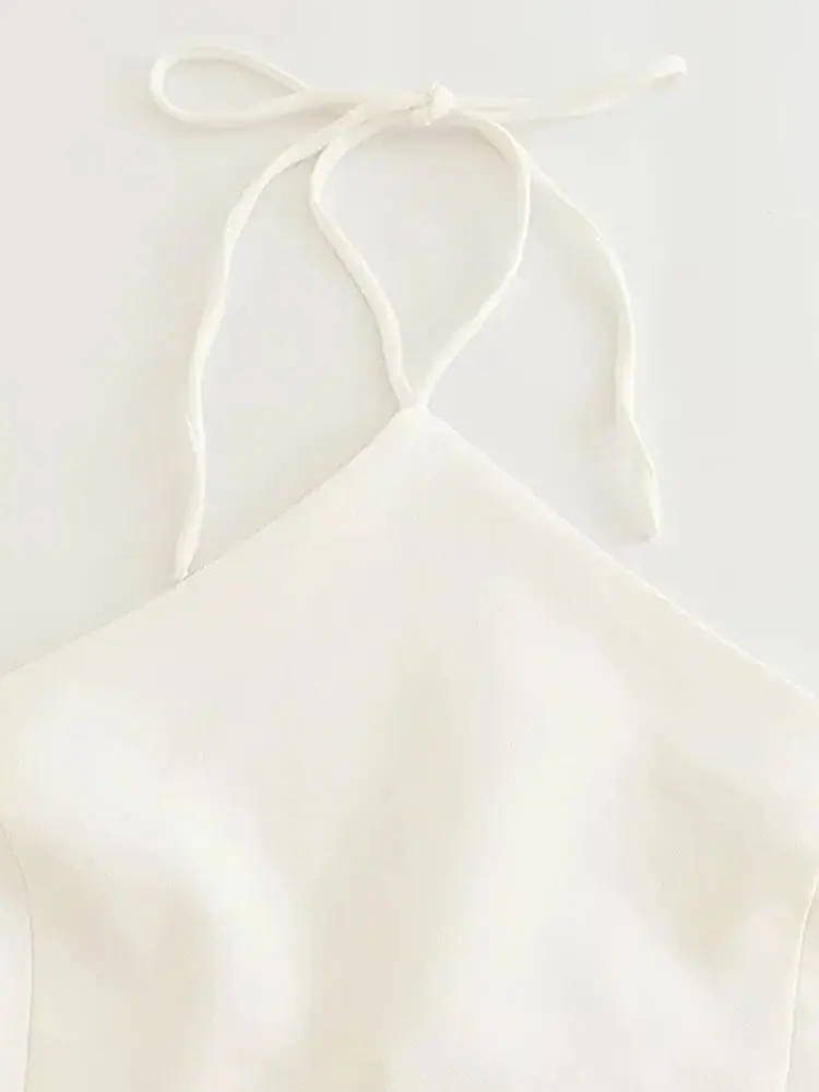 Women\'s Backless Halter Neck Tank Tops, Female Camis, Tied, Hollow Out, Sexy, Fashion