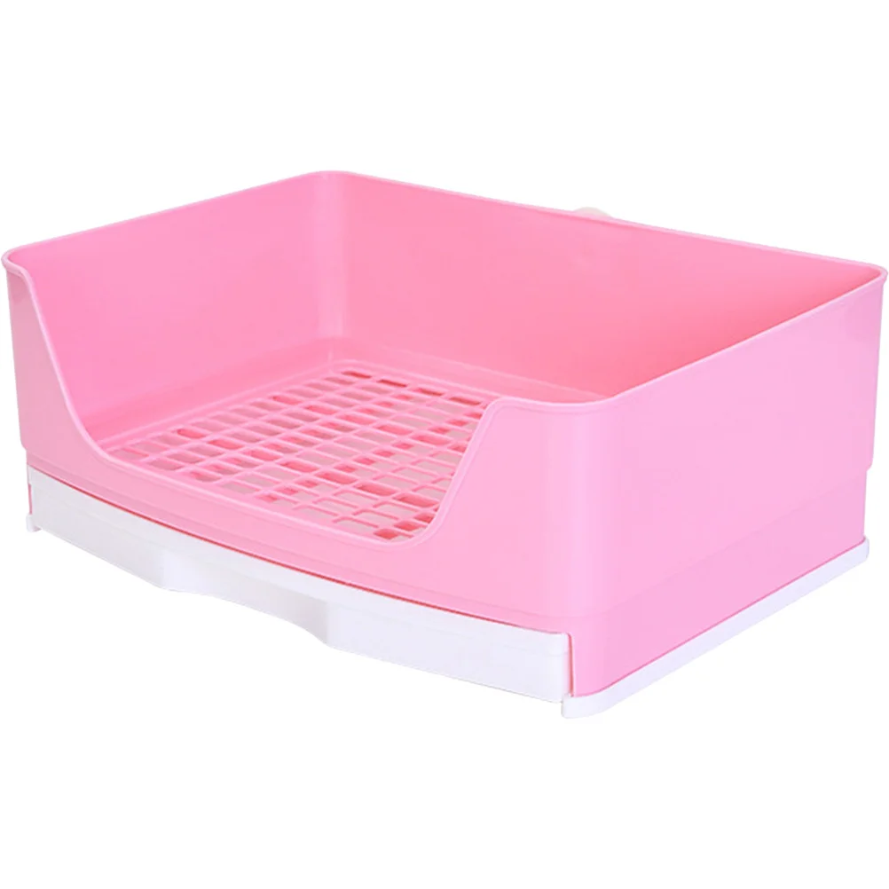 

Plastic Rabbit Potty Convenient Bunny Litter Box Odor Control Mesh Filter Indoor Patio Use Guinea Pig Hamster Pet Toilet