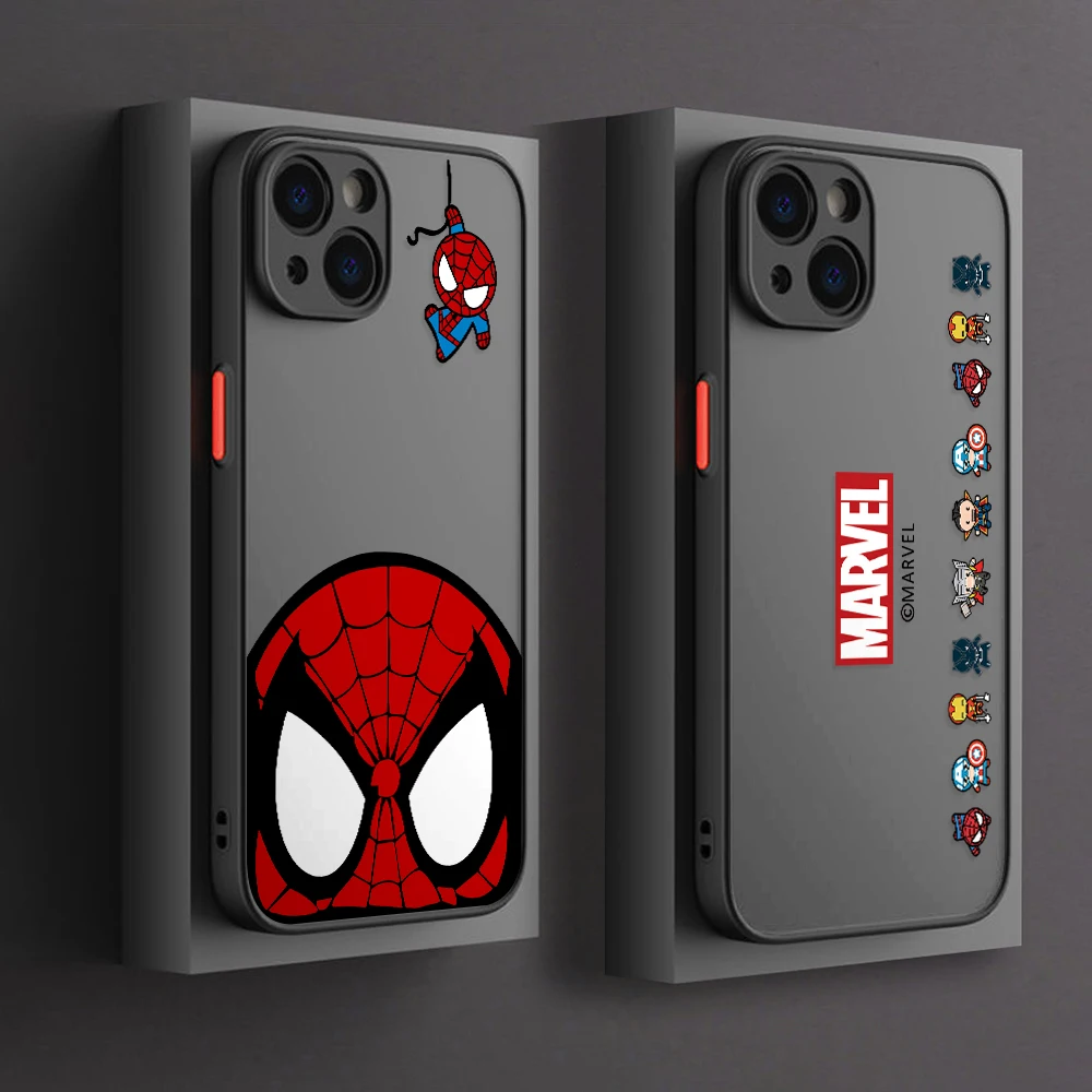 Cute S-Spiders Men Phone Case for Samsung Galaxy S26 S25 S24 S23 S22 S21 FE Ultra Plus 5G Transparent Matte Hard Cover