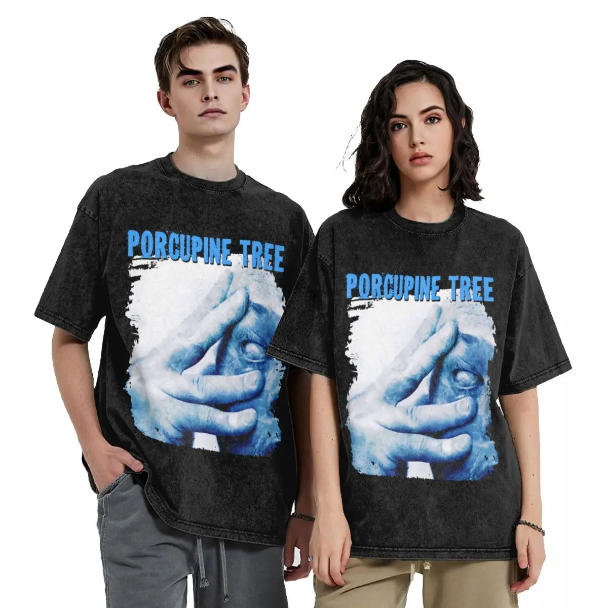 

Hand And Eyes blue T-Shirt Clothing anime stuff cotton graphic tees rapper graphic tees shirts graphic tee men