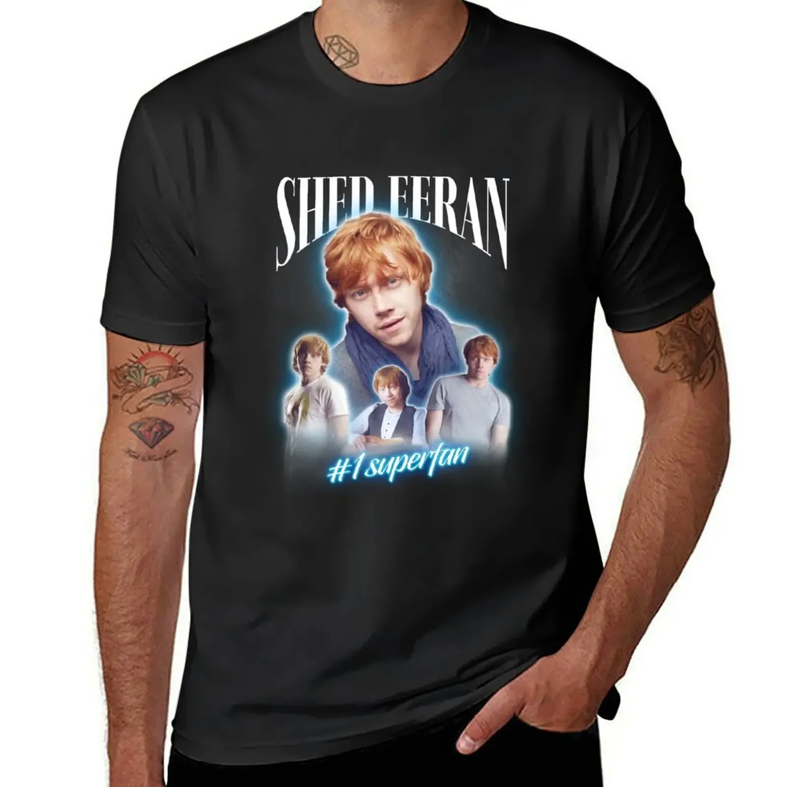 Rupert Grint Shed Eeran Parody Cursed Fan Collage T-Shirt anime stuff sublime sweat t shirts for men graphic