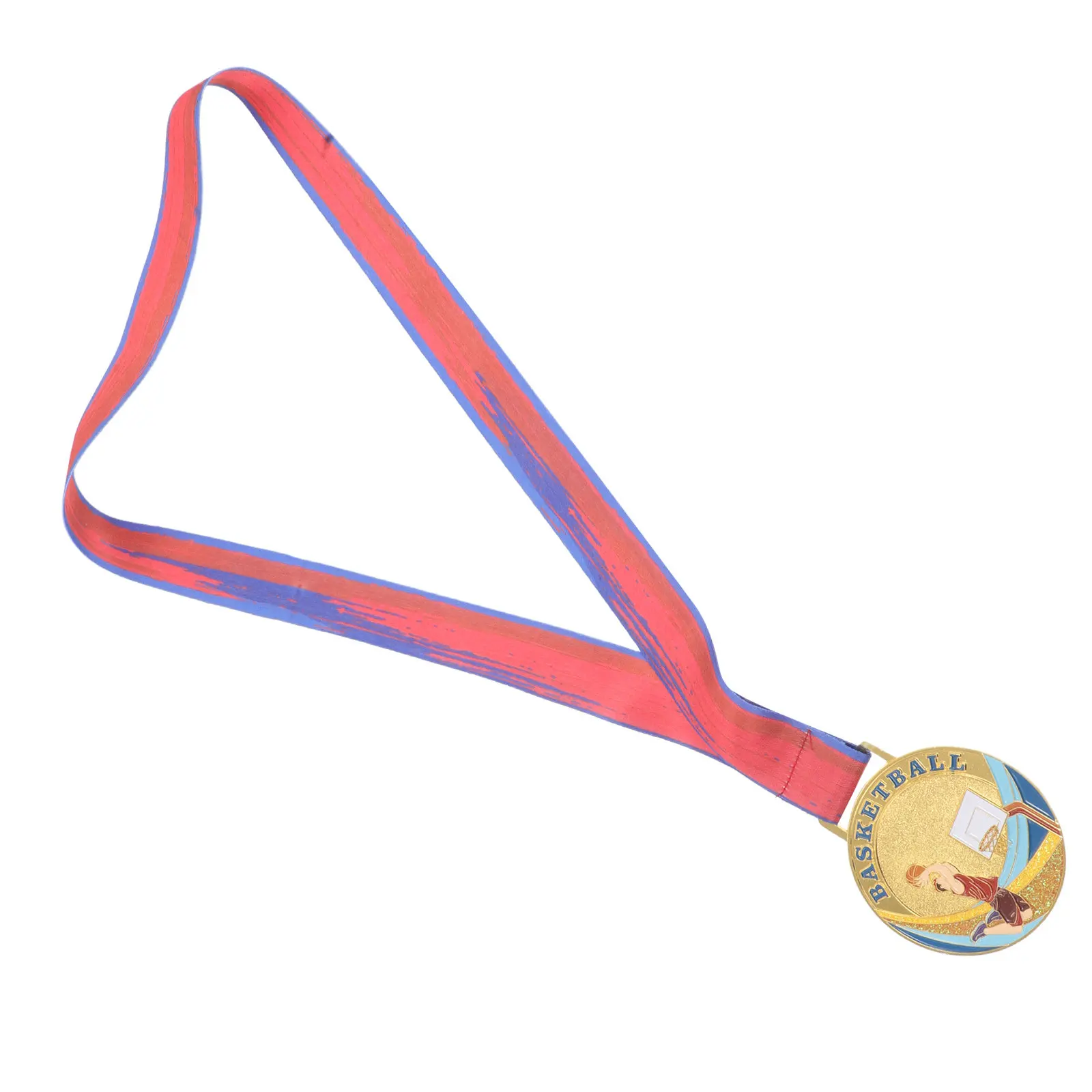 Golden Basketball Medals Sturdy Metal Craftsmanship Dunking Pattern for Sports Awards Tournament Champions Collection