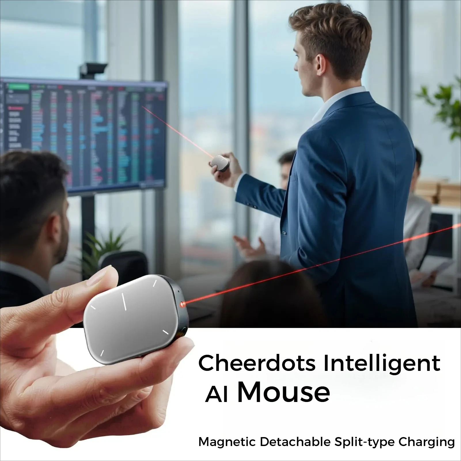

Cheerdots Intelligent AI Mouse Magnetic Detachable Split-type Charging Bluetooth Dual-mode Game/Office Mouse iso/android/WIN/MAC