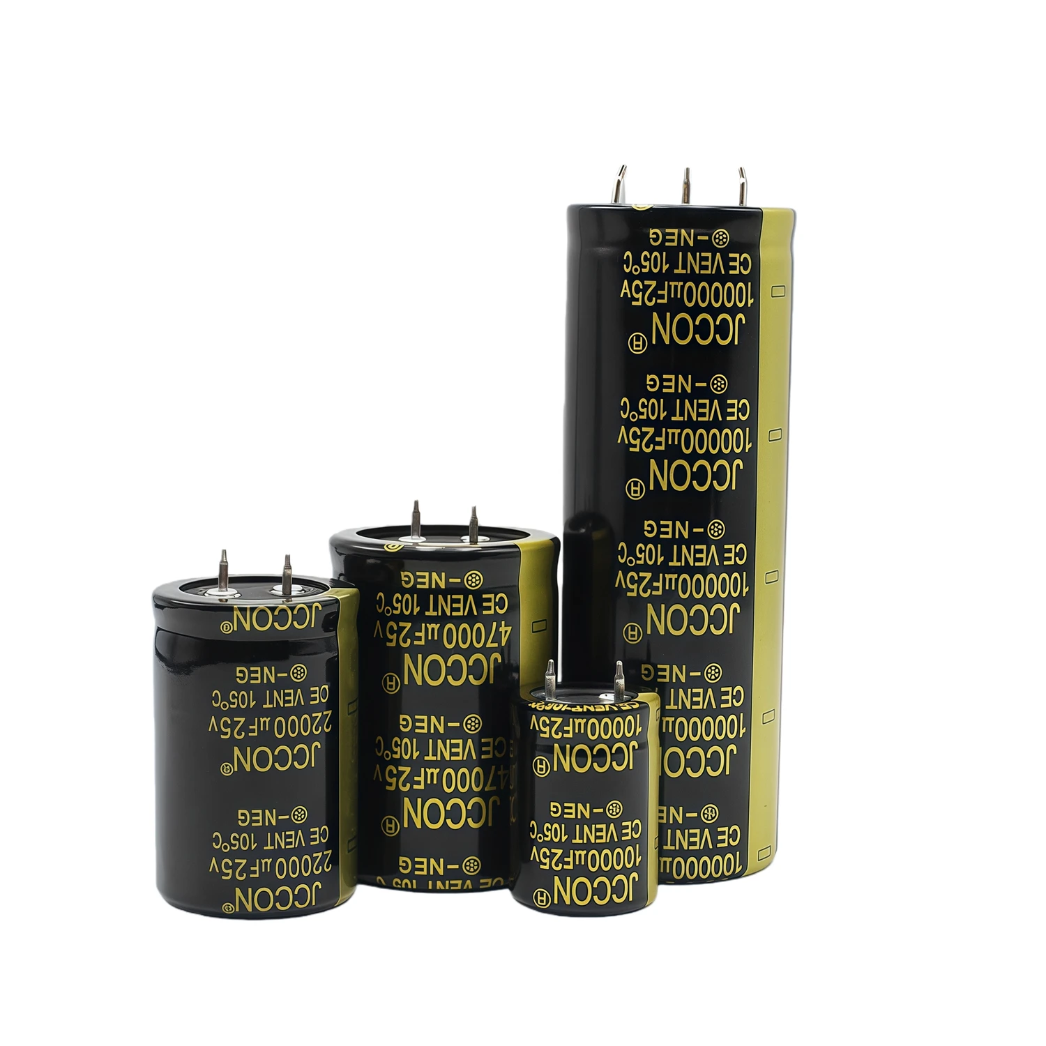 1 قطعة JCCON الثور القرن مكثف الجهد الكامل 25V 10000 فائق التوهج 22000 فائق التوهج 47000 فائق التوهج 100000 فائق التوهج 25 فولت مرشح الصوت الألومنيوم مُكثَّف كهربائيًا