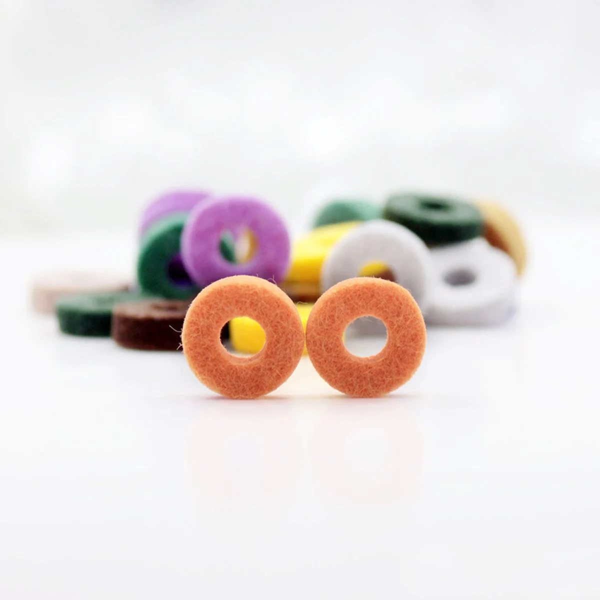 

20 Pcs Colorful Wool Pads Strap Button Felt Washers for Guitar Buttons Cymbals Stand