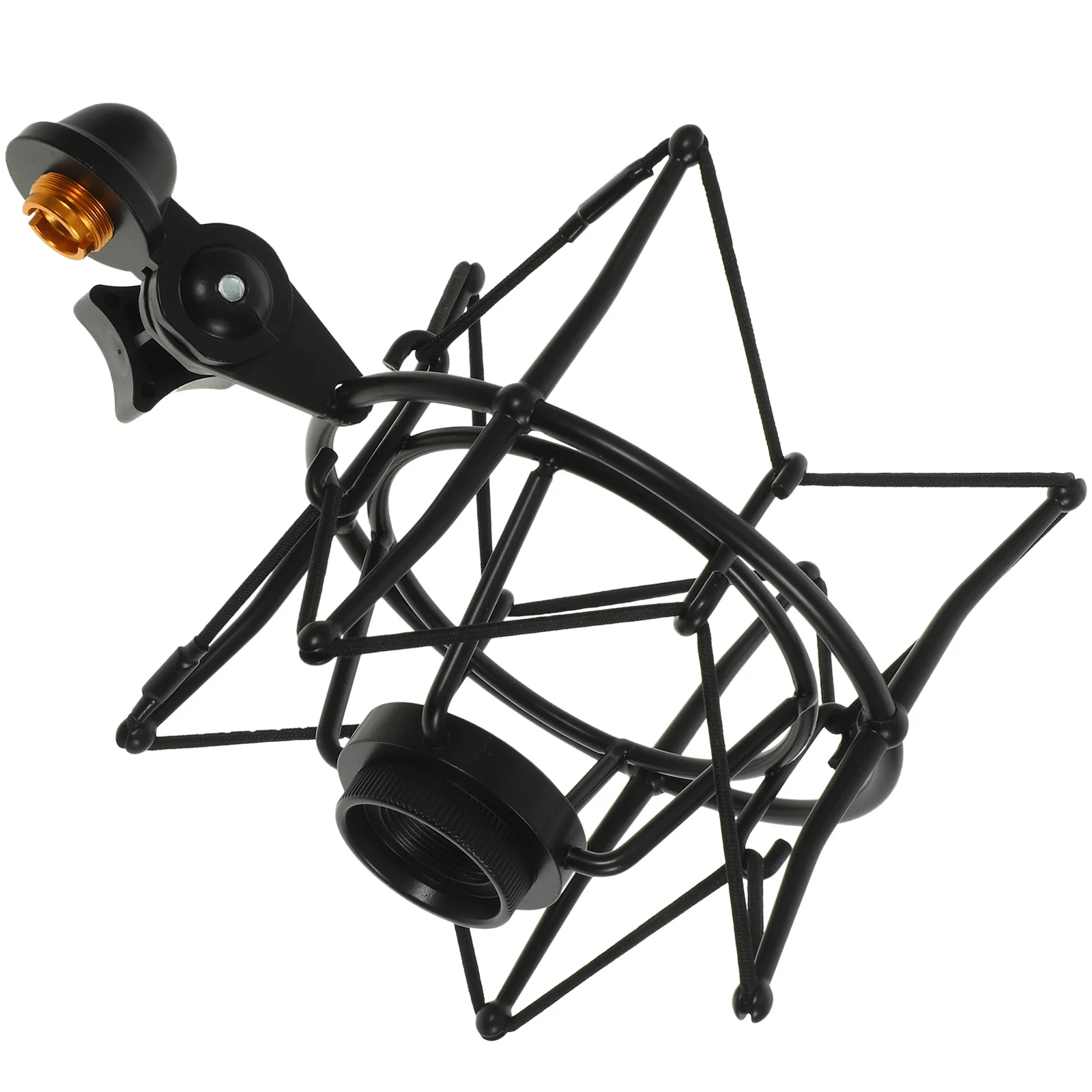 

Black Metal Microphone Shockproof Spider Suspension Stand Mic Holder Clip Professional Mount for Condenser Mic Audio Voice Over