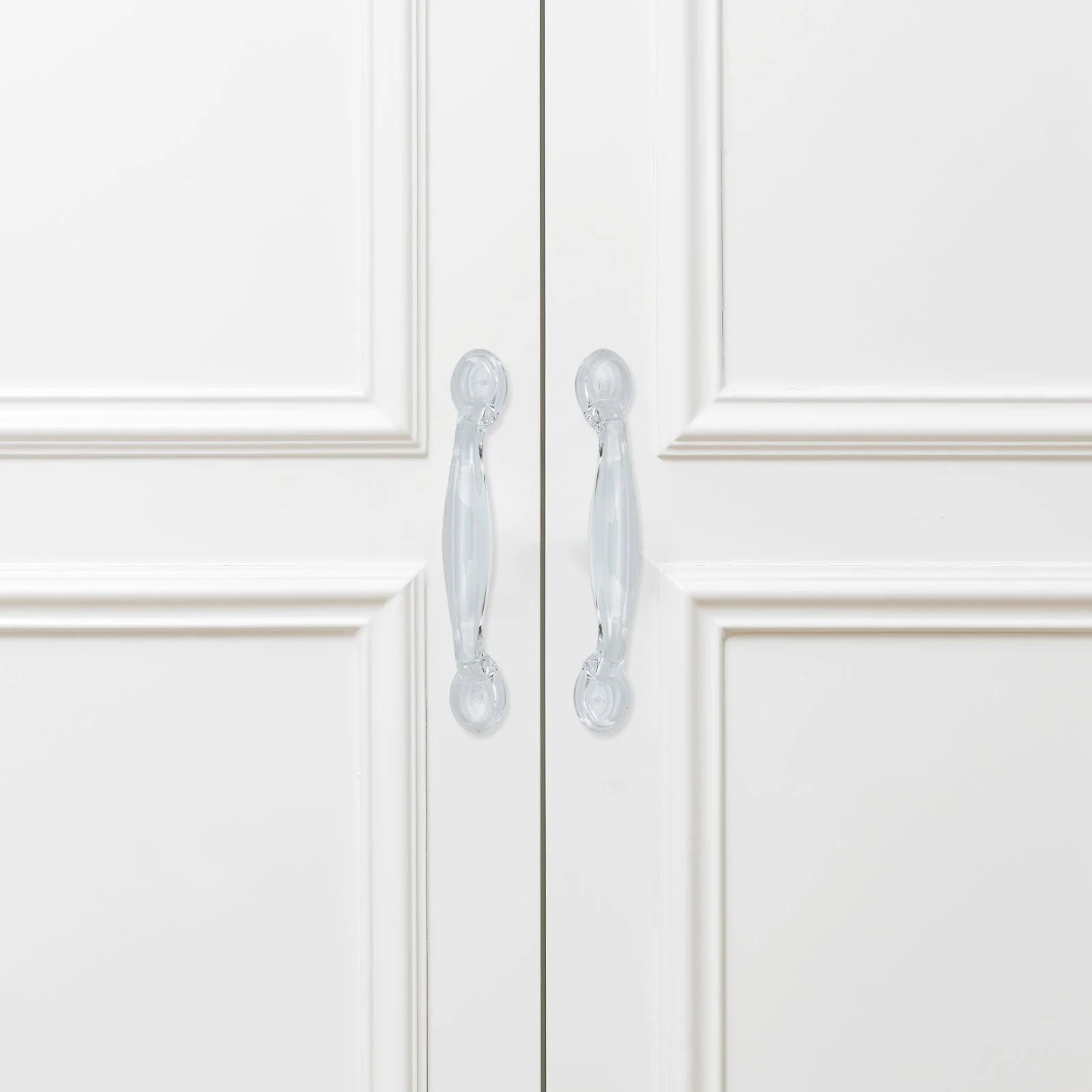 

8 pcs Arc Shaped Cabinet Pulls Acrylic Drawer Handles Corrosion Resistant Rustproof Smooth Modern Furniture Knobs For Kitchen