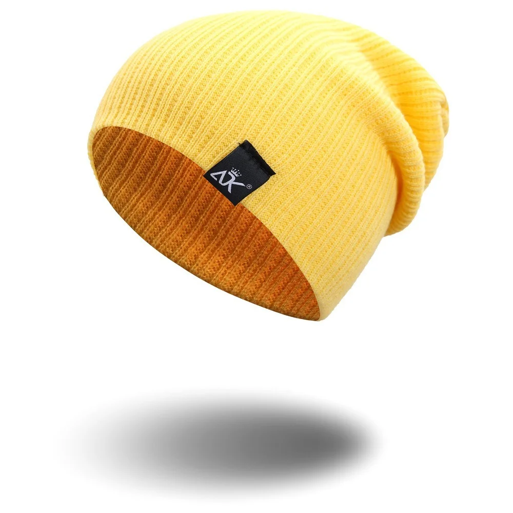 

Unisex Thermal Winter Hat Letter Label Knitted Beanie Warm Fleece Lined Hip Hop Streetwear Ski Cap for Men And Women