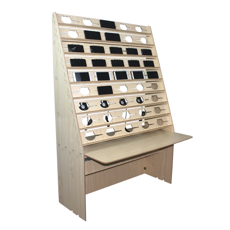 Floor-to-ceiling multiple mobile phone holders, game studio mobile phone charging shelves