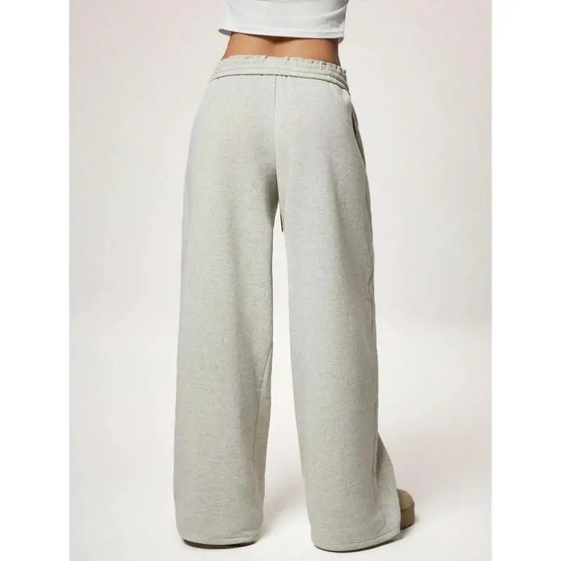 

Thiened Warmth Inner Casual Pants High Waist Straight Leg Korean Sle Neutral High Quali Material Winter New Arrival